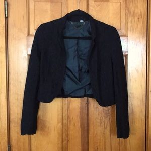 Black lace cropped jacket